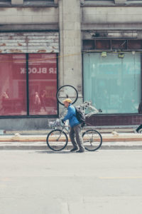 Bicycle man in Toronto